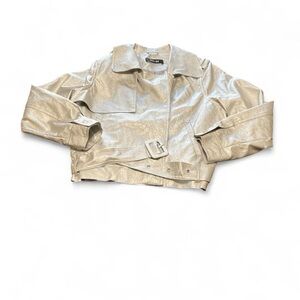 DO+BE Shimmering Gold Leather Jacket